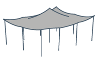Stretch tent zepelin