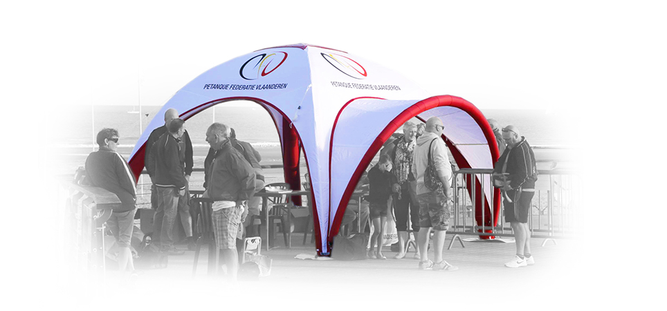 inflatable tent on golf event